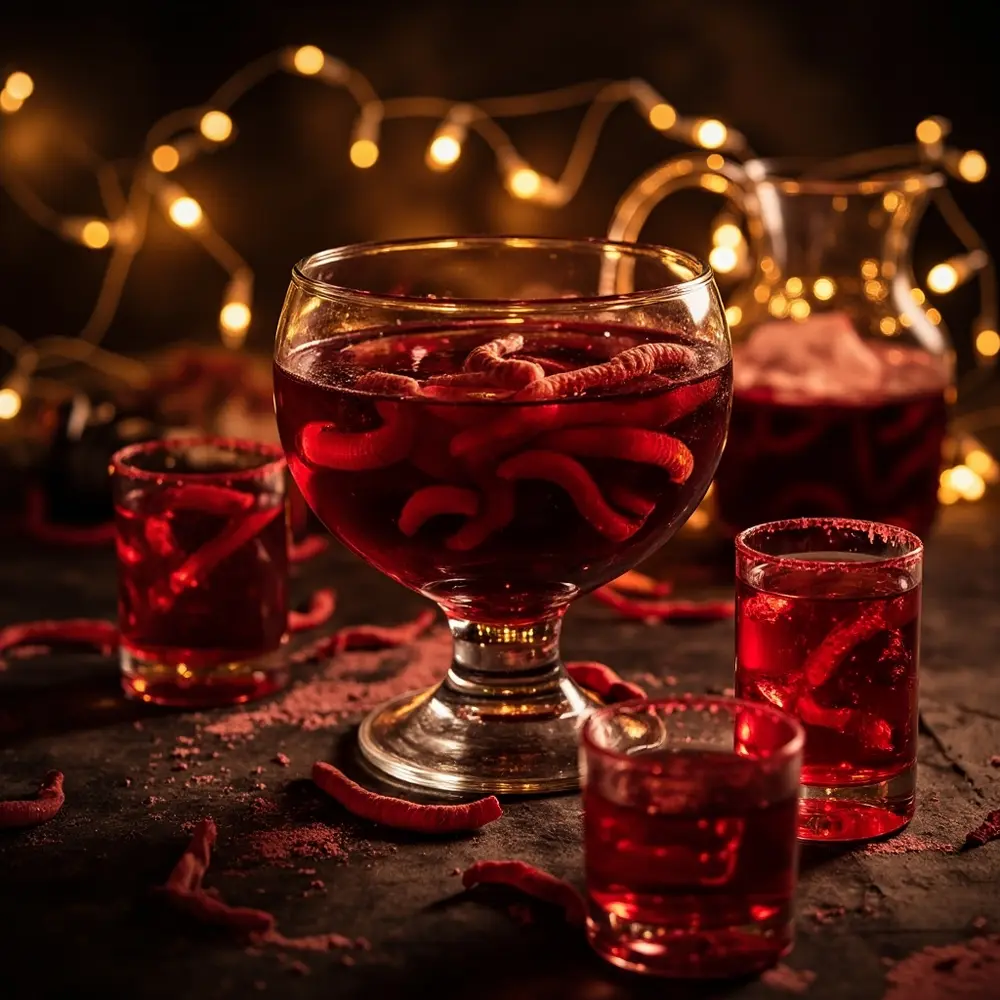25 Spooktacular Halloween Treats: Easy, Healthy & Allergy-Friendly Fun for Everyone 14 Blood fangs instruction worms with 14 a p the around and gummy rim clear vampire image filled visible placement bowl plastic few red punch