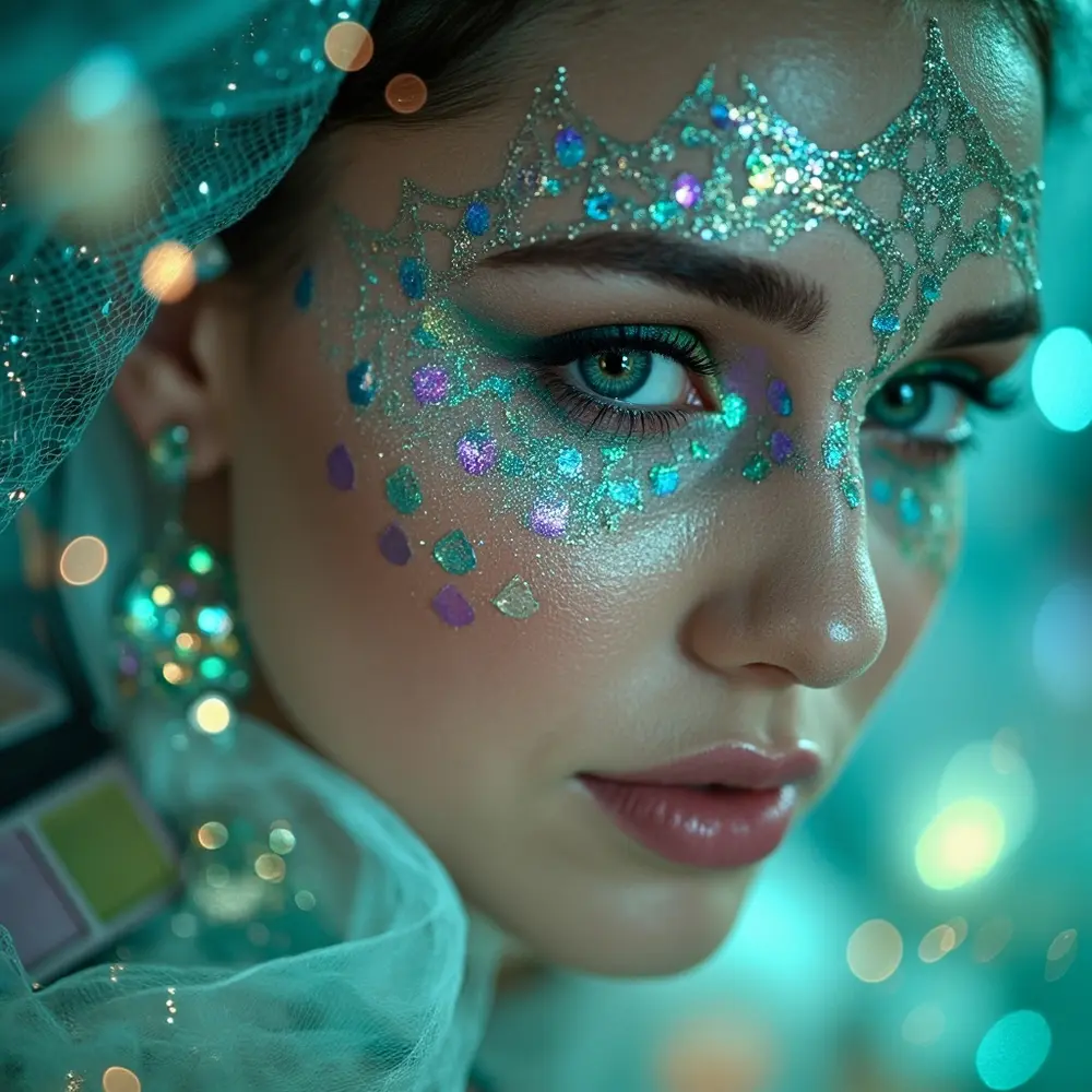 15 Easy & Last-Minute Halloween Makeup Ideas (From Your Own Makeup Bag!) 15 8221 8220 instruction forehead with 15 iridescent a fishnet up of s p or using cheek scales and 8217 close person image placement pattern eyeshadow created