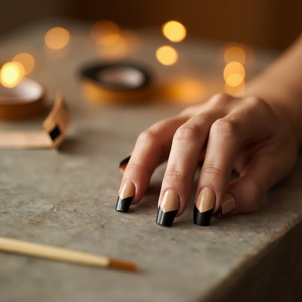 19 Minimalist Halloween Nails for a Modern & Chic Look 16 16 shape negative h2 coffin space