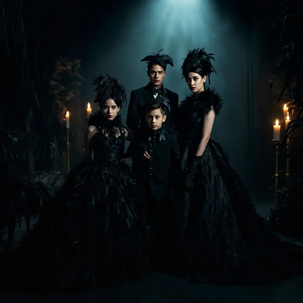 20 Elegant Family Halloween Wedding Costumes for Your Entire Crew 16 16 ball 8217 h2 s raven the