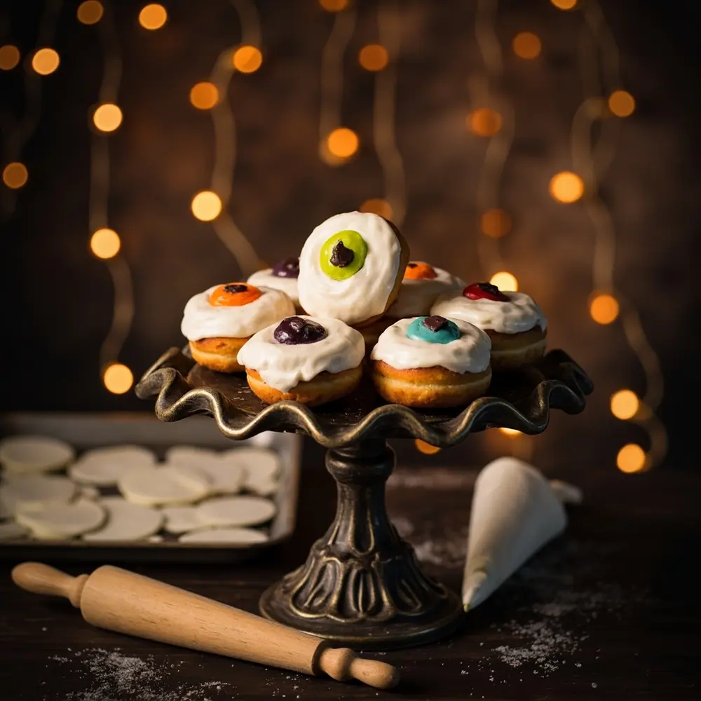 25 Spooktacular Halloween Treats: Easy, Healthy & Allergy-Friendly Fun for Everyone 17 Pupils instruction several with 17 different on a up of p shot and close themed image placement halloween irises edible doughnuts plate colored eyeball