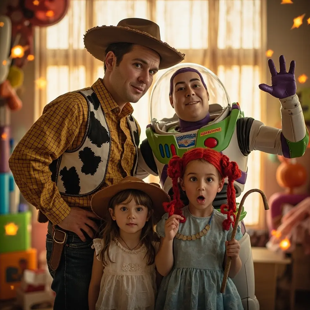 20 Unforgettable Family Halloween Costume Ideas (For 3, 4, or 5!) 18 Instruction dressed bo peep woody family story character a lightyear 18 buzz p or another as image jessie toy placement