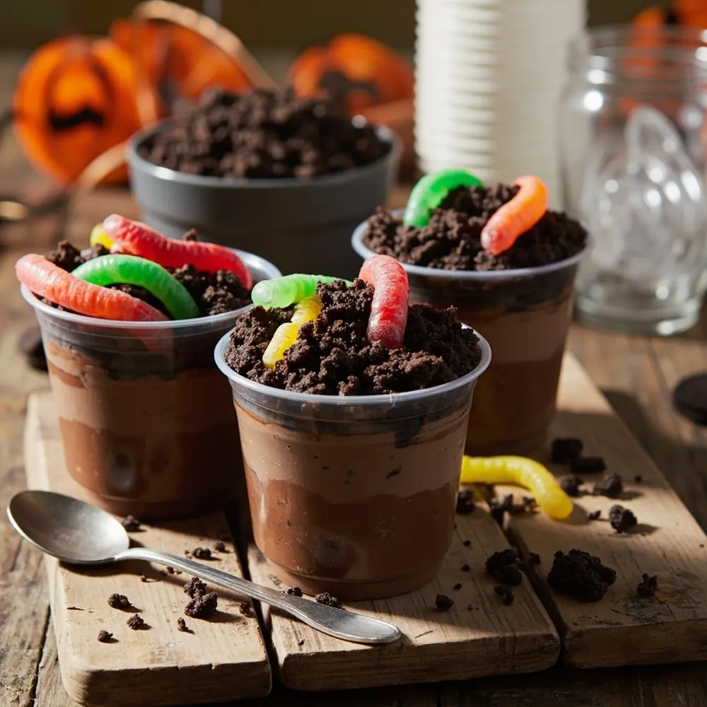 25 Spooktacular Halloween Treats: Easy, Healthy & Allergy-Friendly Fun for Everyone 18 Dirt no friendly 8221 8220 18 h2 in worms 038 bake kid cups