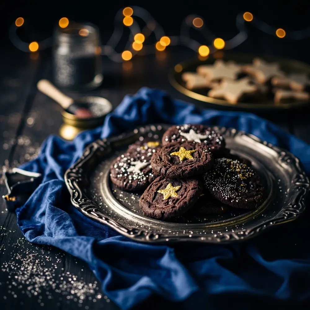 Whimsigoth Halloween Snacks: 10 Mystical Bites for Your Spooky Soiree 2 Collection artfully instruction catching with a of p the glitter arranged stargazer cookies image placement celestial their edible light 2