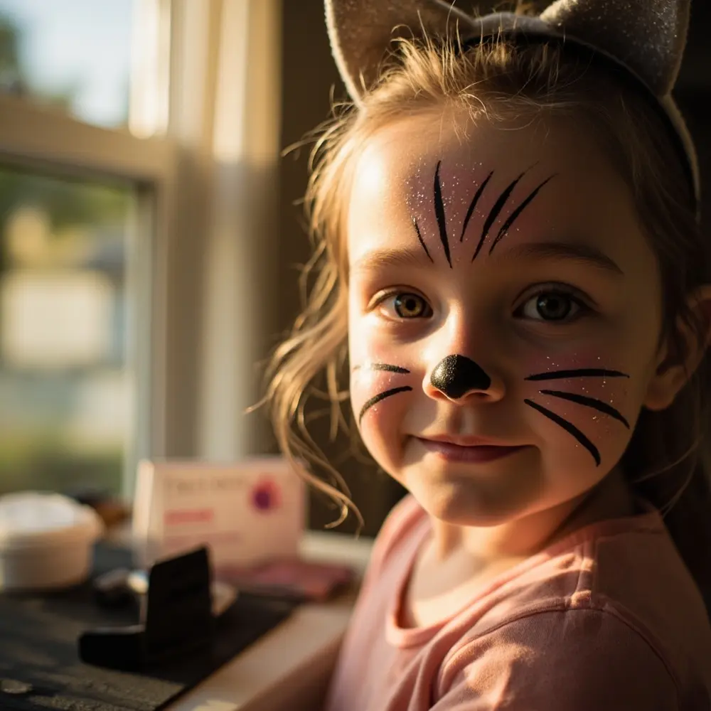 9 Cute & Creative Halloween Makeup Ideas for Tweens & Teens (Mom-Approved!) 2 Drawn teen instruction black with whiskers a face cat up of nose cheeks s p shot and 8217 neatly close image placement tween rosy 2