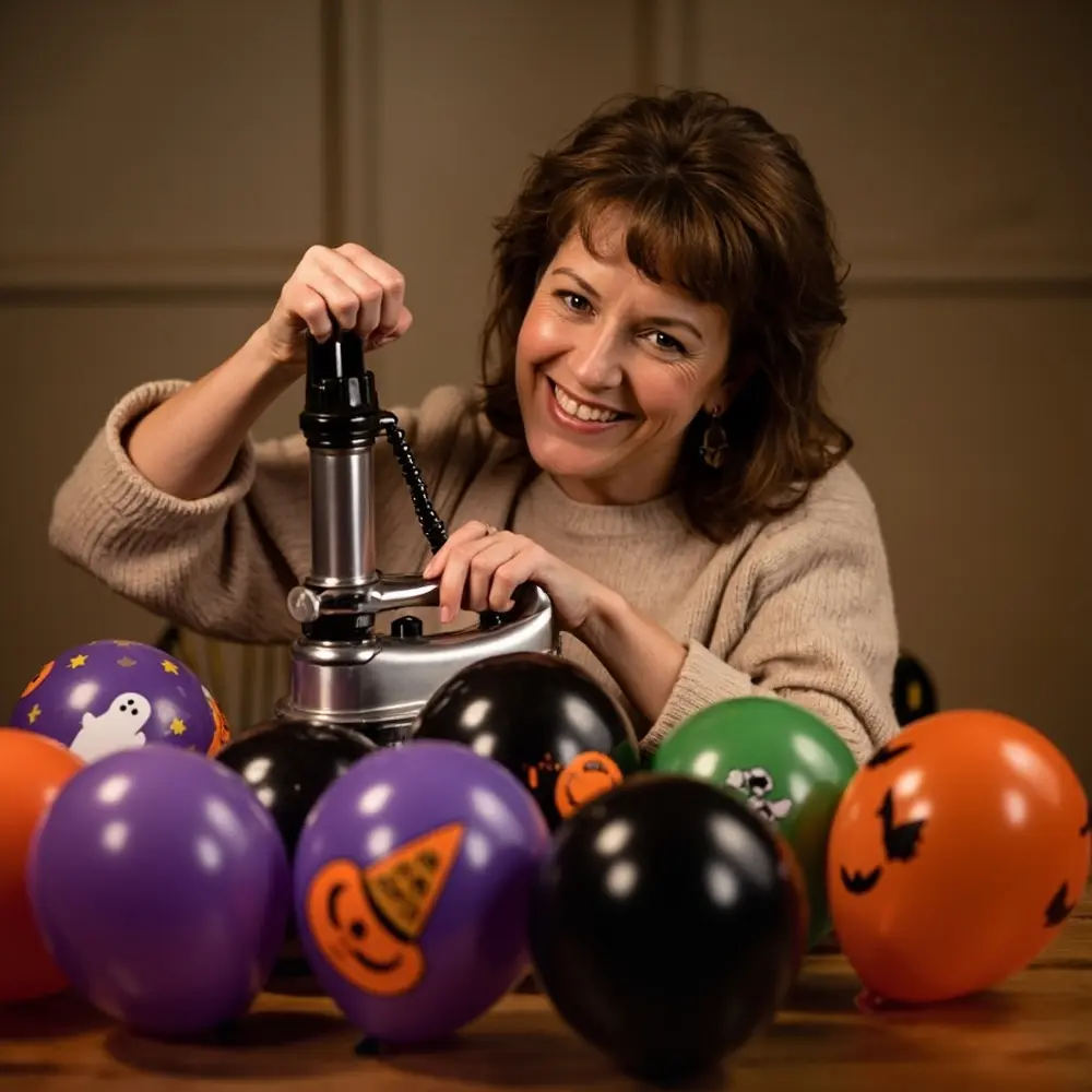 DIY 'Spooky One' Balloon Arch: A Spooktacular First Birthday Guide 2 Placement various an instruction hands inflate electric balloons of sizes balloon 2 pump p to using image
