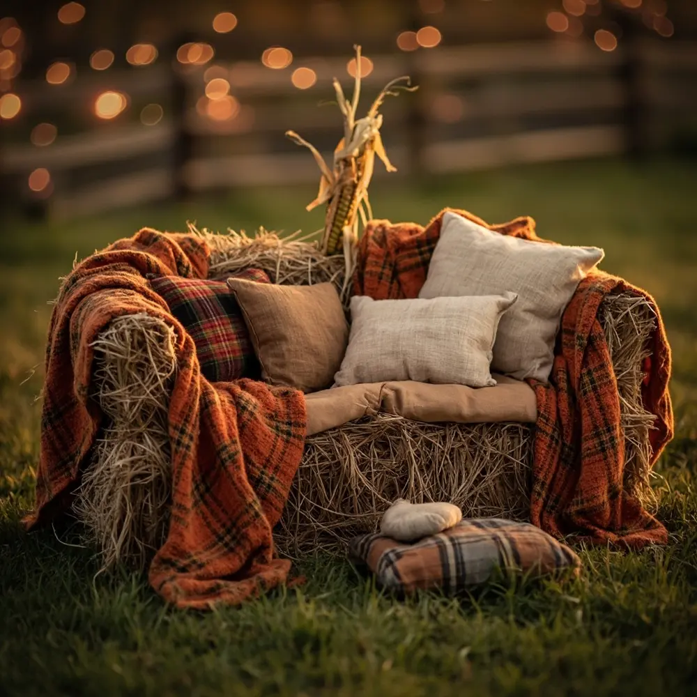 DIY Pumpkin Patch Birthday Party Setup: A Complete Guide 2 Arrangement cozy instruction bale with seating a blankets p and cushions image for placement ready guests 2 hay