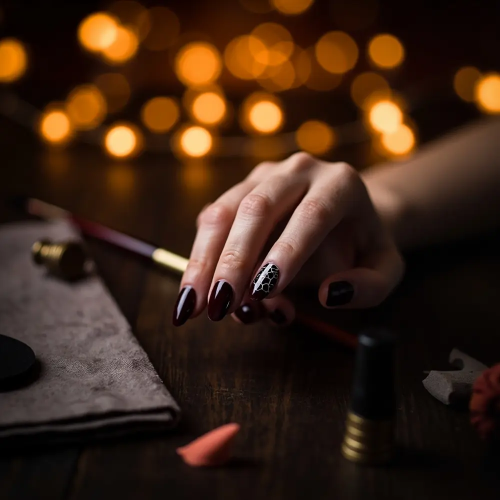 15 Classy Halloween Nail Ideas for a Sophisticated Manicure 2 Web a deep tip subtle h2 2 burgundy with