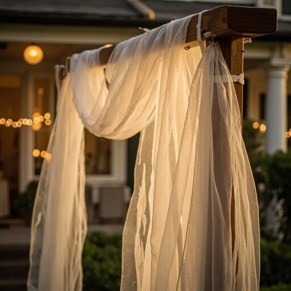 How to Create a Whimsical Halloween Wedding Entryway Your Guests Will Love 2 Draping h3 canopy 2 step dreamy the
