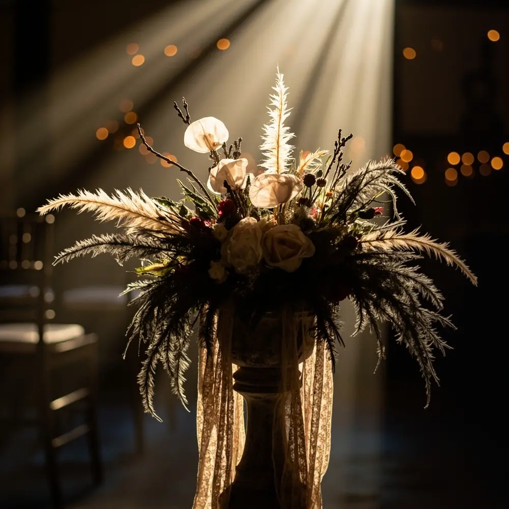 Lunaria pampas arrangement grass ethereal dried h2 2 038