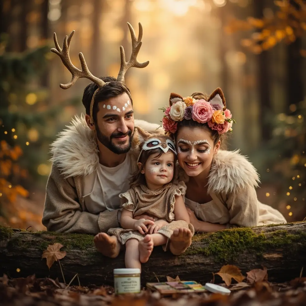 7 Easy Family & Group Halloween Makeup Themes (That Look Amazing Together!) 2 Enchanted whimsical creatures woodland h2 2 038 wild