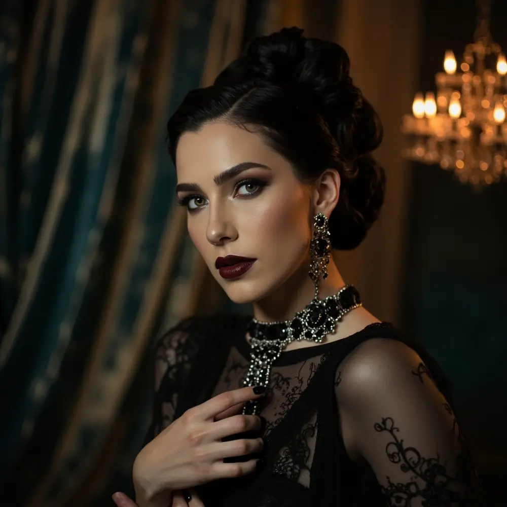 Halloween Wedding Guest Costumes: 25+ Creative Ideas & Essential Etiquette Tips 2 Hairpieces h3 glam 2 jewelry gothic 038
