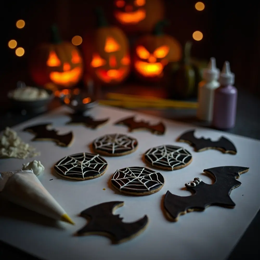 10 Spooktacular Halloween Cookie Decorating Stations for Kids (A Full Guide!) 2 Bat web spider cave spooky h2 2 038