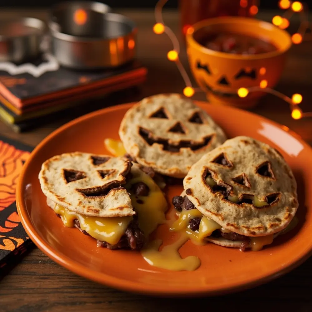 20 Creative & Easy Halloween Treat Ideas for a Spooktacular Party 20 20 placement on a instruction o 8217 of jack cheerful lantern quesadillas p plate image photo