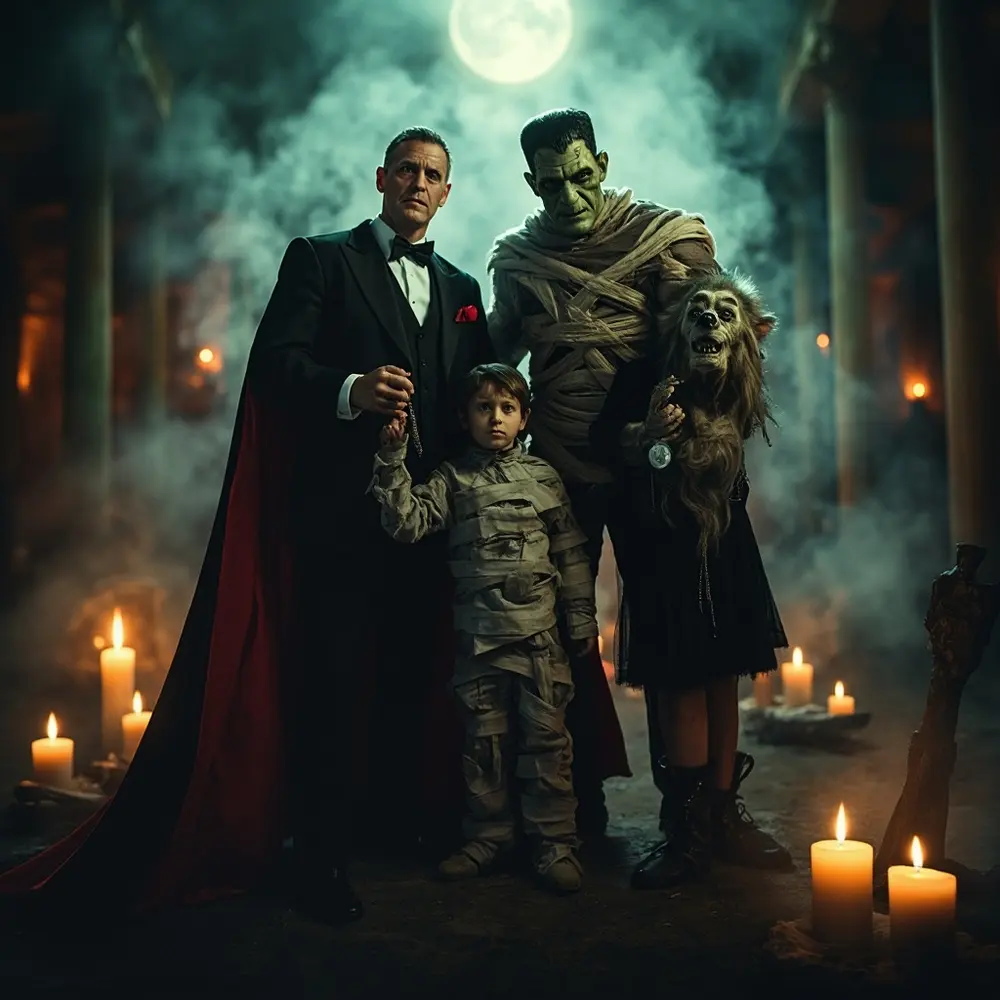 20 Unforgettable Family Halloween Costume Ideas (For 3, 4, or 5!) 20 Frankenstein instruction dressed witch dracula family a s p or mummy the monster 8217 as image werewolf 20 placement
