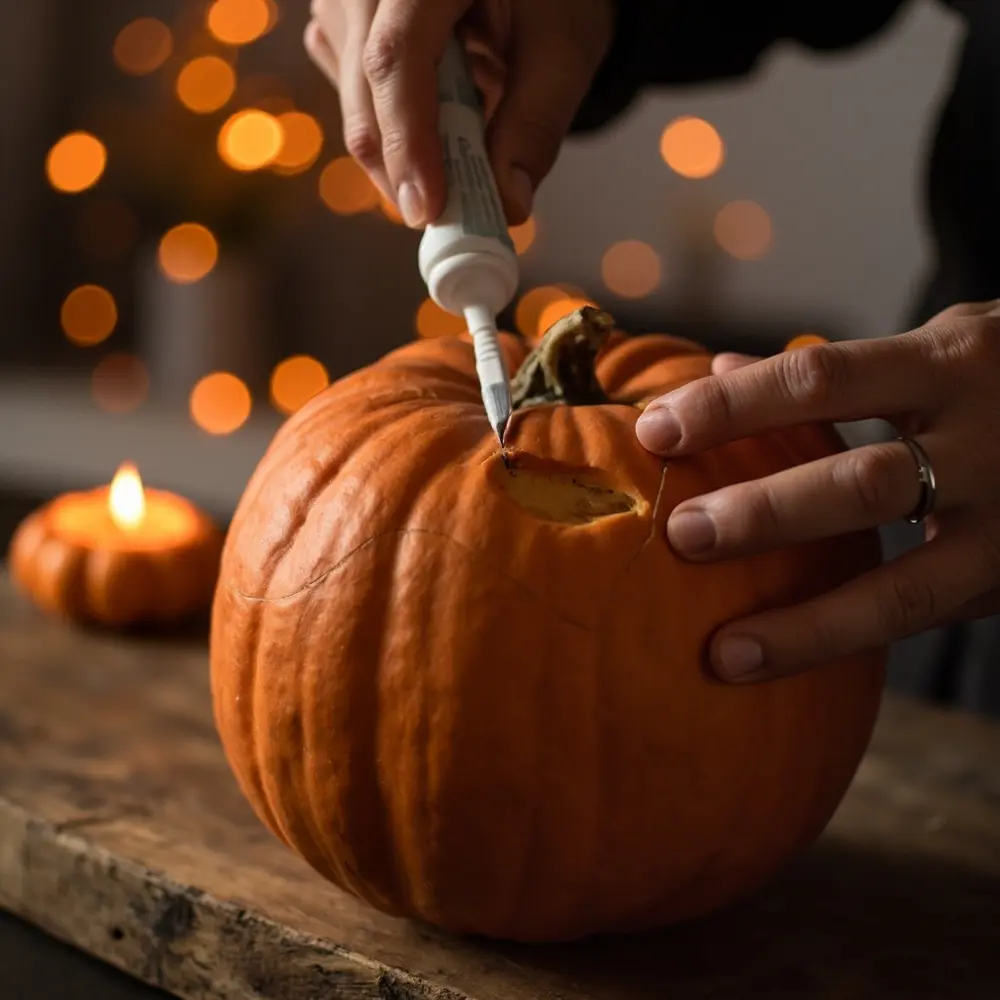 Easy Jack-o'-Lantern Oranges: A Healthy & Fun Halloween Snack Tutorial 3 Peel faint hands marker triangular orange paring with knife a dry up of p using shot em an erase into close carve image visible eye outline 3 to