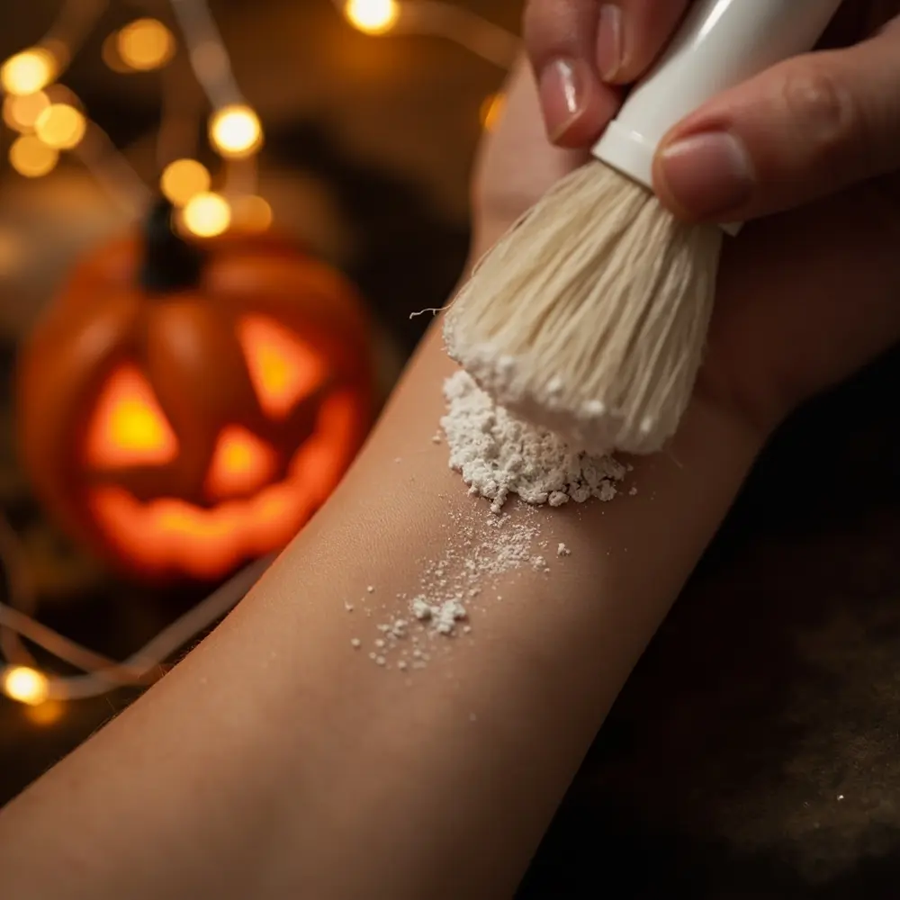 The Beginner's Guide to Kid-Safe SFX Makeup (How to Create a Realistic Fake Scar) 3 Now showing line matte a up p the added em and powdered close is textured before color any image adhesive 3 raised