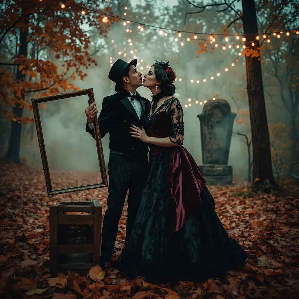 10 Spooktacular Halloween Wedding Anniversary Ideas for a Hauntingly Romantic Celebration 3 Death 8220 do us 8221 5th anniversary h2 shoot 8211 spooky part 3 till wood photo rustic