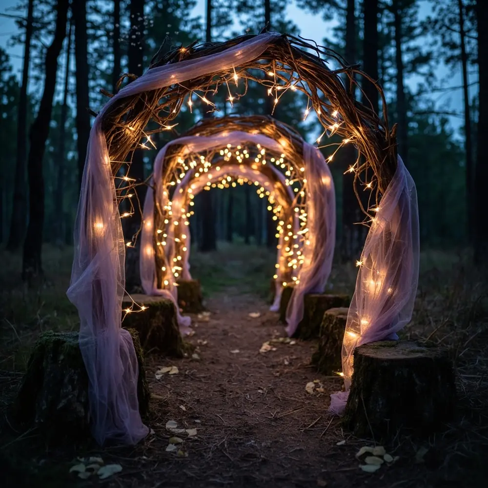 Enchanted lights aisle twinkling h3 3 forest with