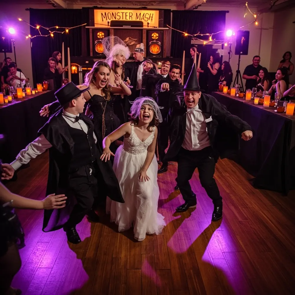 10 Fun Halloween Wedding Games That Kids and Adults Will Both Enjoy 3 Off monster mash dance h2 3