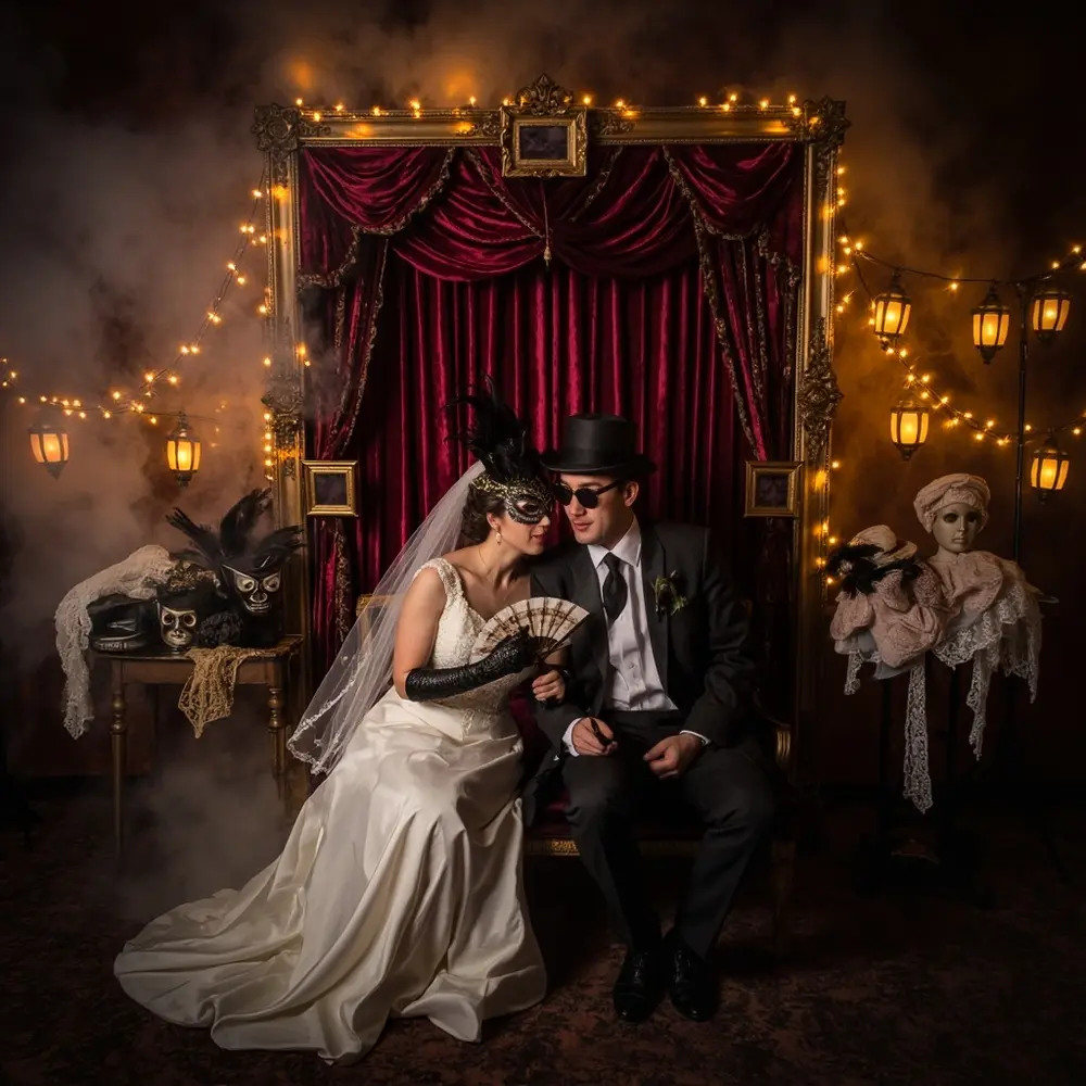 10 Spooktacular Halloween Backyard Wedding Ideas for an Unforgettable Night 3 Mansion haunted booth h2 photo 3 the