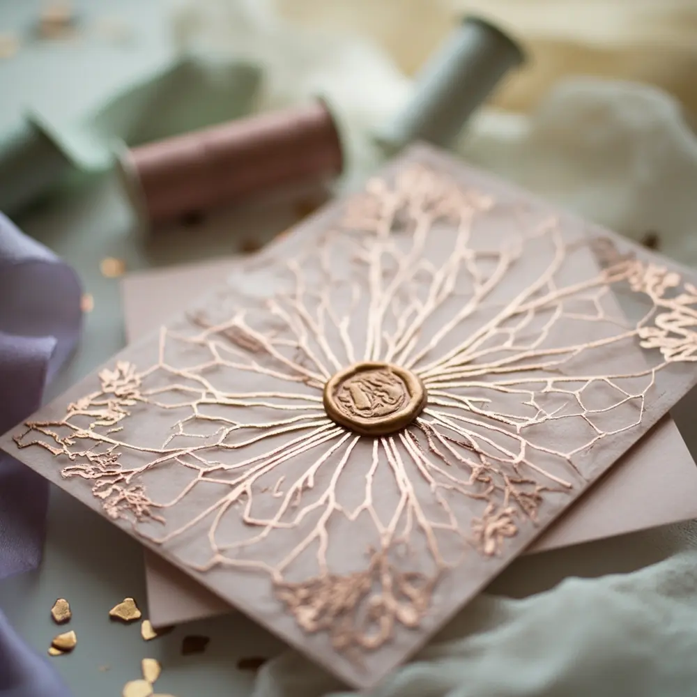 21 Cute Spooky Wedding Ideas That Are More Sweet Than Scary 3 Instruction delicate invitation on a p wedding featuring lace spiderweb details image cut placement cardstock pastel laser 3