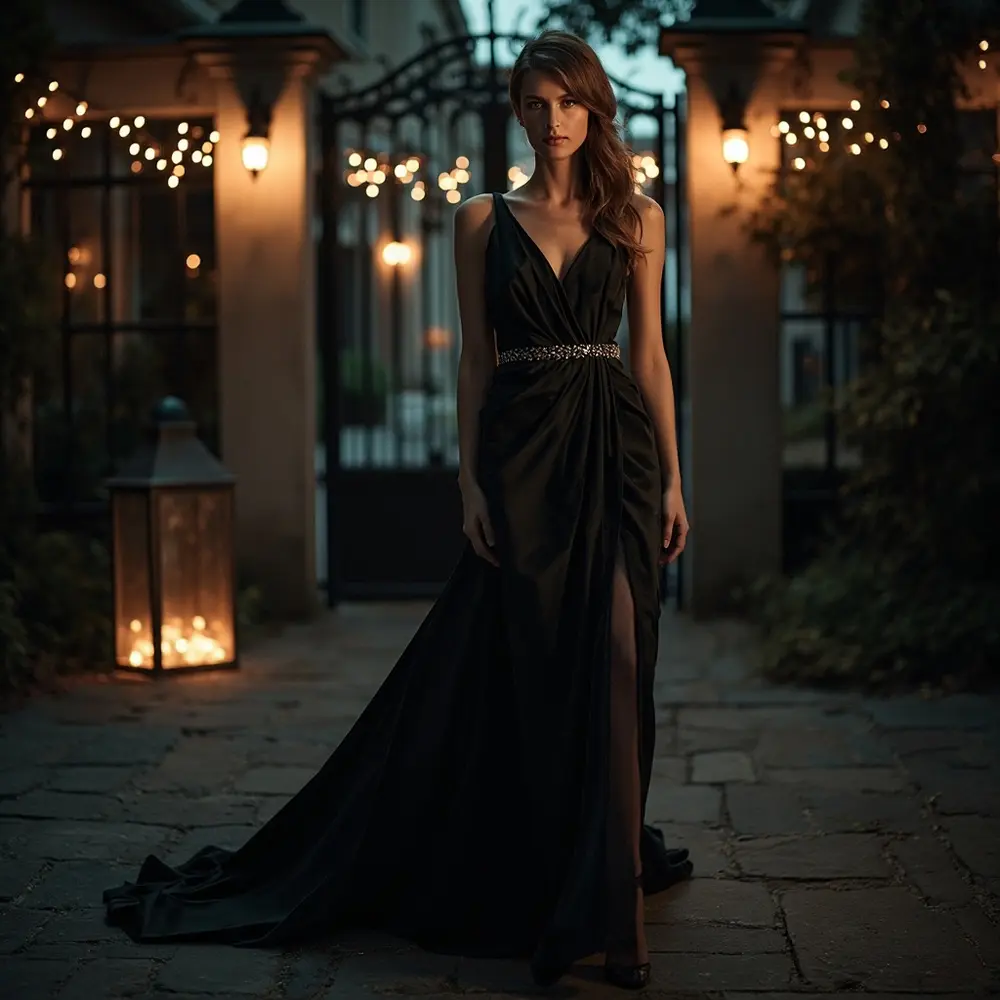 17 Stunning Halloween Wedding Dresses: Black, Red, & Gothic Gowns for a Spooky Chic Celebration 3 Form leg instruction black tasteful with dress a model sheath p wedding in possibly slit fitting image placement 3
