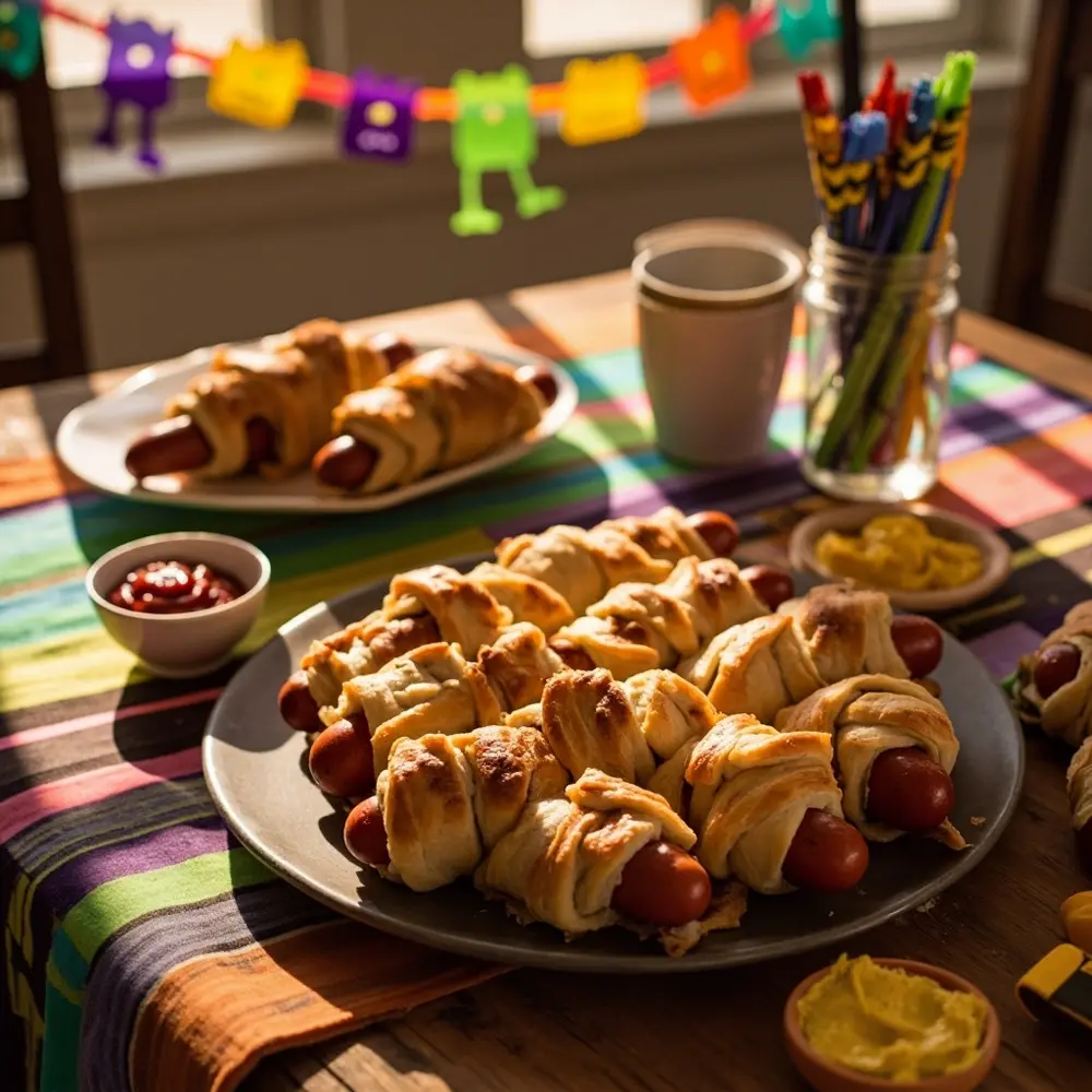 15 Fun & Spooky Halloween Birthday Party Ideas for Kids 3 Baked mustard eyes a platter mummy of 3 p hot dot dogs with image