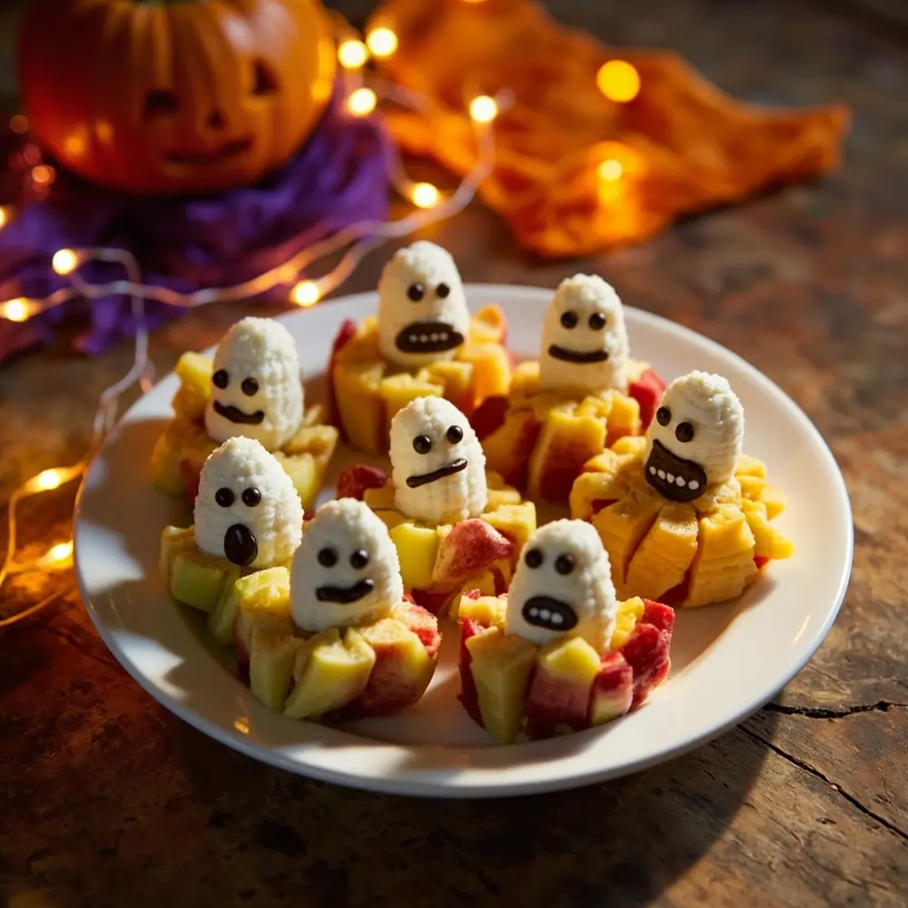 Spooktacular & Safe: Easy Allergy-Friendly Halloween Snacks for Everyone 3 Several with looking smiling both a up monsters appealing p fun apple em and image platter ghosts standing 3 banana