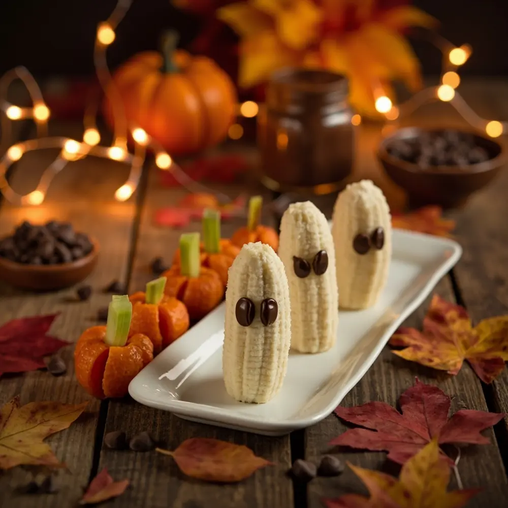 15 Spooktacular Budget-Friendly Halloween Treats That Won't Break the Bank 3 Pumpkins h2 ghosts 3 038 banana orange