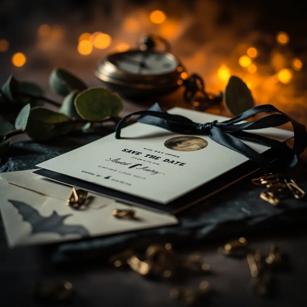 10 Absolutely Free Halloween Wedding Printables (Signs, Invites & More!) 3 8221 8220 card unique perhaps with date a calendar appealing p or the overlay visually image font 3 save