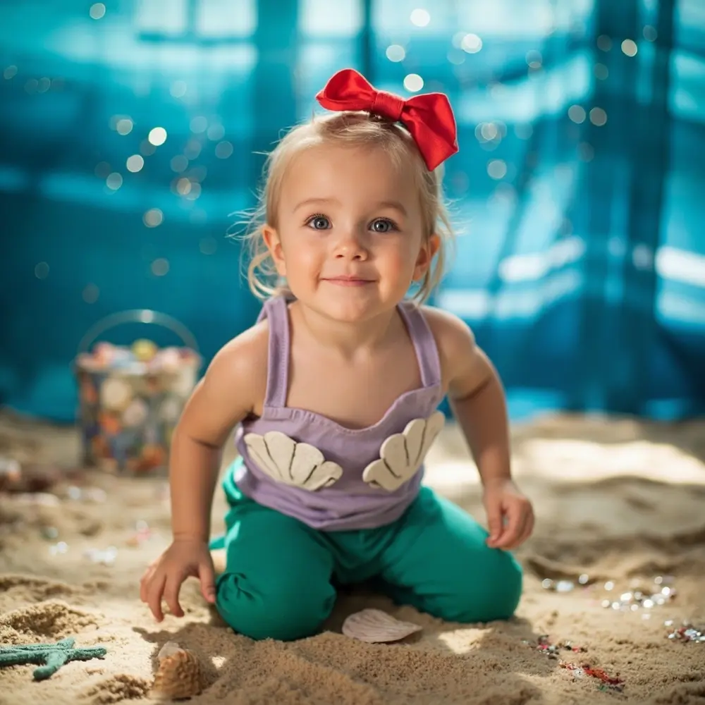 10 Magical Disney Princess Costumes for Toddlers (DIY & Budget-Friendly!) 3 Instruction dressed purple with a leggings bow toddler diy p and ariel as hair green image placement top 3 red