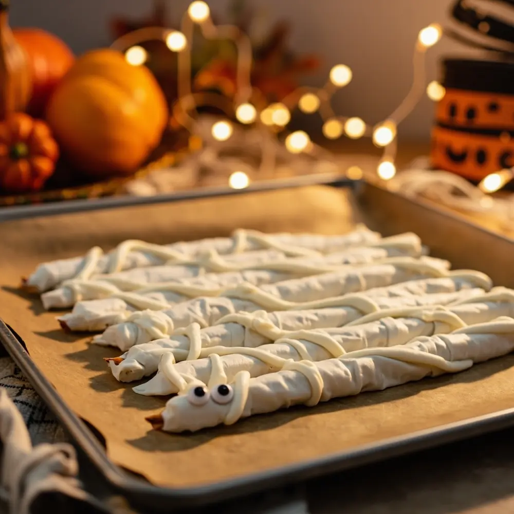 How to Make Classroom Halloween Treats That Are Safe & Easy 3 For set placement a finished instruction mummy pretzels fully and of ready 3 p packaging tray image
