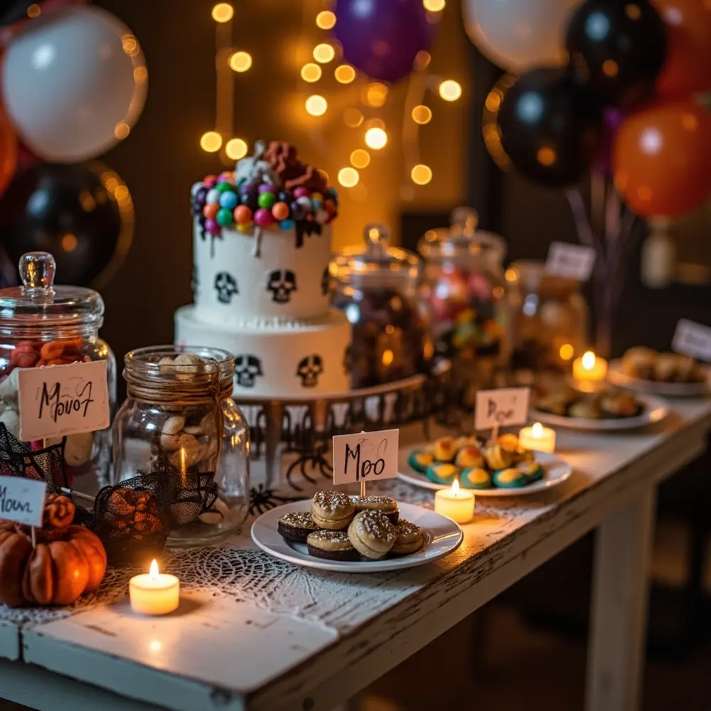 40+ Must-See Halloween Wedding Decorations Ideas for 2025 3 Vibrant with decor a p wedding fun ghost cute and treats themed dessert shaped colorful cookies image halloween pumpkin 3 table