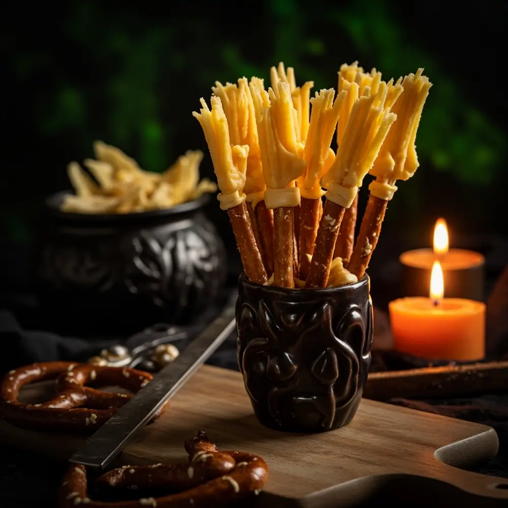 10 Spooktacular & Healthy Halloween Snacks Your Kids Will Devour 3 Several witch a up of upright s p small or shot 8217 close themed in image cup halloween jar standing 3 broomsticks