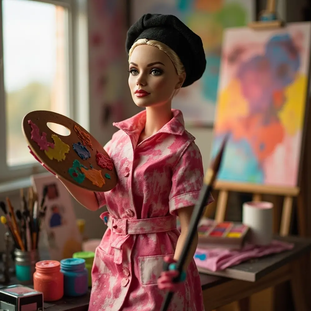 15 Perfectly Pink Barbie Costume Ideas (For Kids & Moms!) 4 Artist barbie h2 4