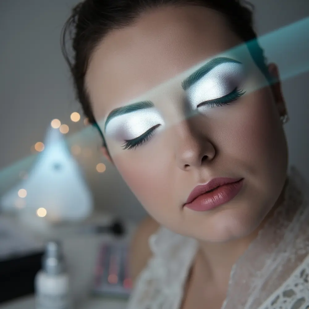 10 Office-Appropriate Halloween Makeup Looks That Are Still Spooky 4 White instruction corner with a up of p the shimmery highlight an inner close in image bright eye placement 4