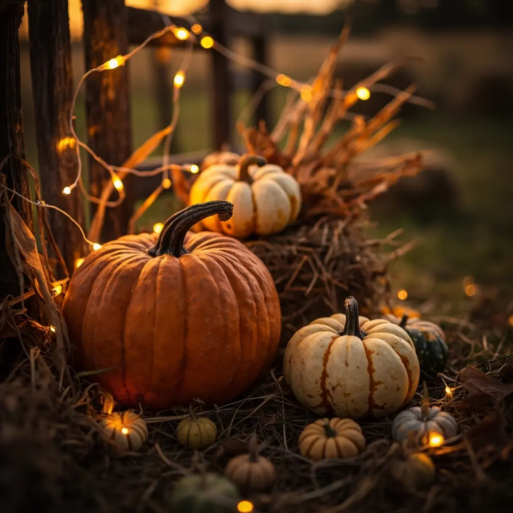 DIY Pumpkin Patch Birthday Party Setup: A Complete Guide 4 String instruction corn lights a up showcasing of decorated p shot and close pumpkins image area stalks placement 4 mix