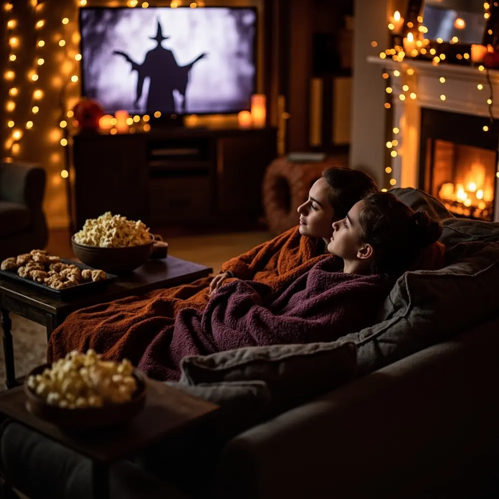 10 Spooktacular Halloween Wedding Anniversary Ideas for a Hauntingly Romantic Celebration 4 Movie cozy cuddle anniversary spooky h2 4 marathon 038 any