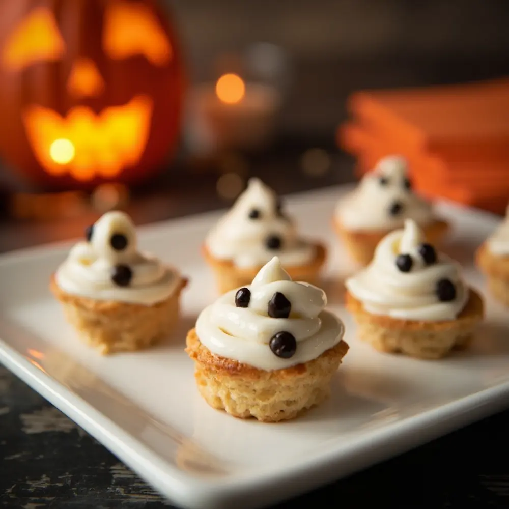 Wickedly Delicious: Easy Halloween Baking Ideas for Spooky & Sweet Treats 4 Artfully bites final serving on a decorated p puff arranged em image pastry pinterest platter ready 4 ghostly