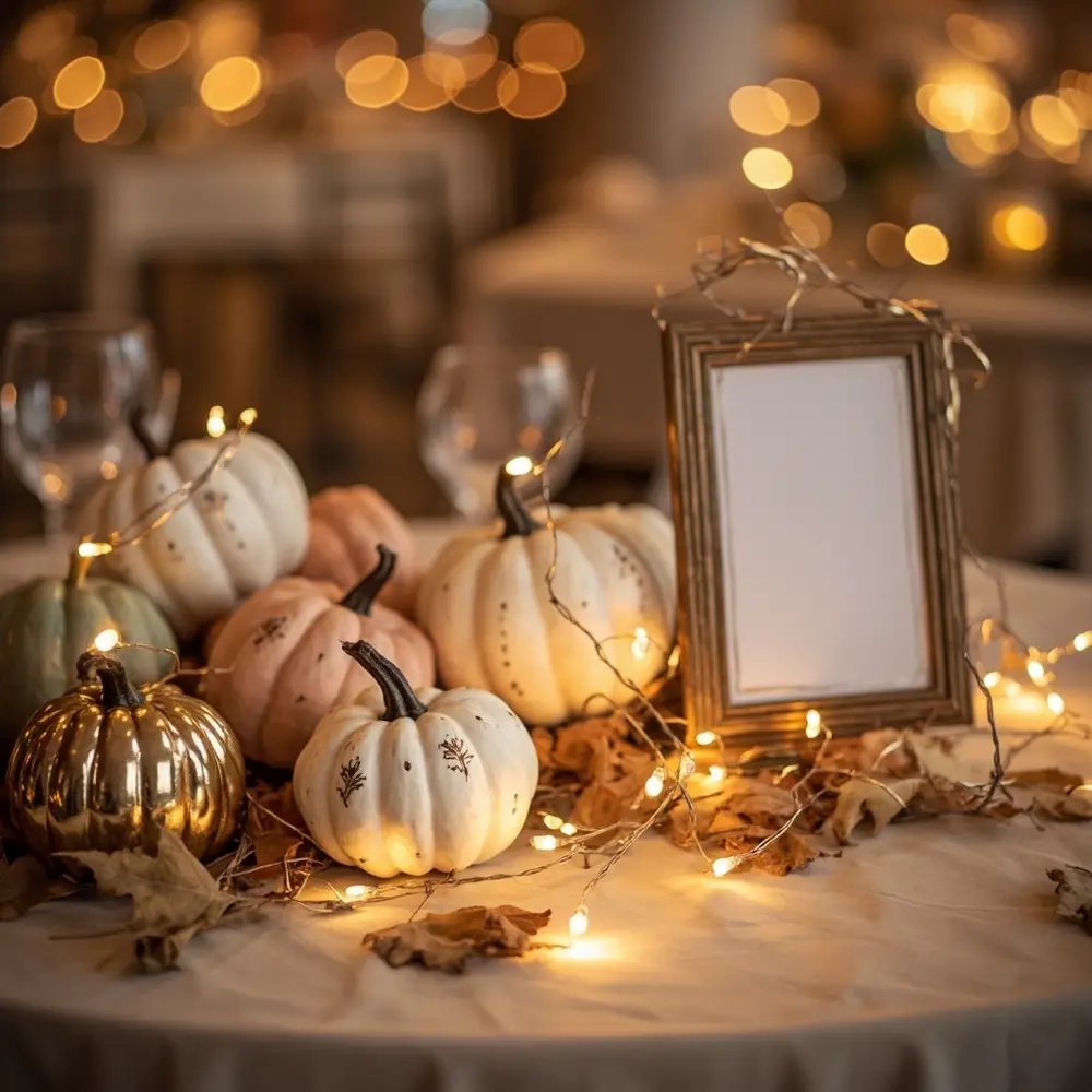 How to Set Up a Fun DIY Pumpkin Painting Station at Your Wedding 3 8221 8220 finished painting fall frame with on a scattered p example the foliage em sign and some pumpkins in station beautiful image completed pumpkin displayed 4 few elegant table