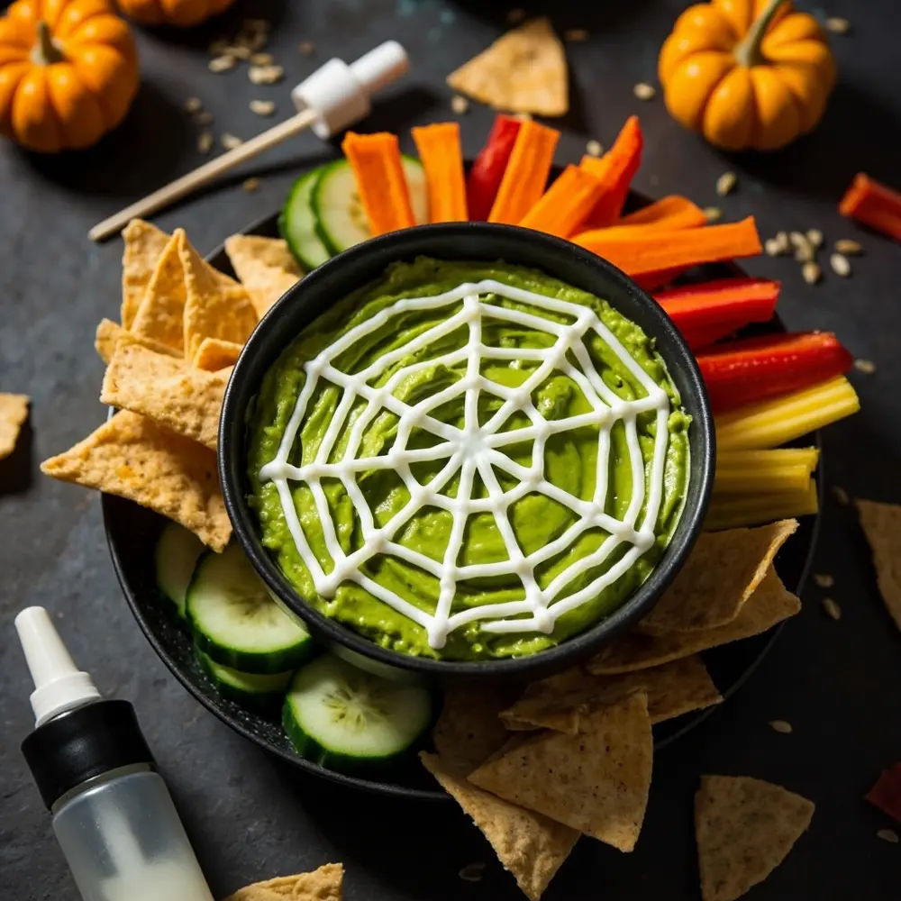 10 Spooktacular & Healthy Halloween Snacks Your Kids Will Devour 4 Spooky h2 4 spiderweb dip