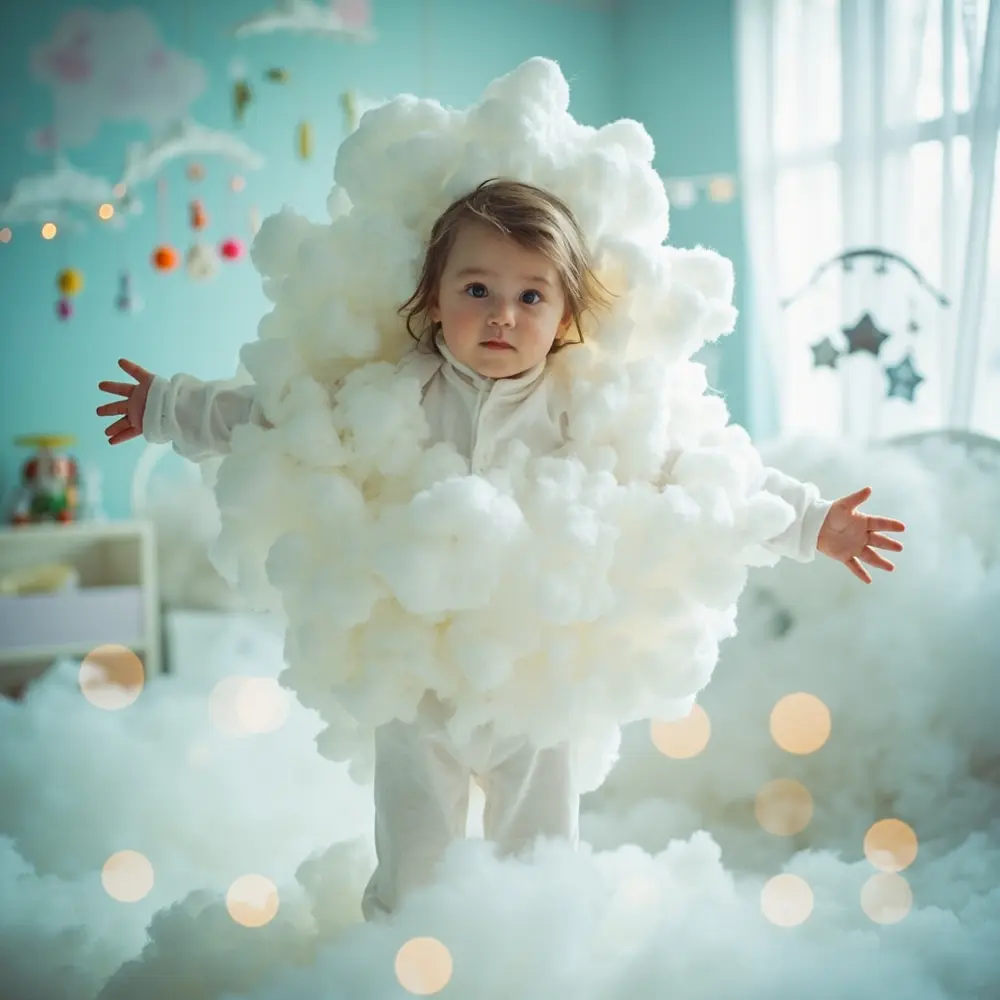9 Super Comfy Toddler Halloween Costumes for Active Little Ones 4 Instruction looking a toddler of sweet p fluffy and costume cloud in image placement 4 light photo airy