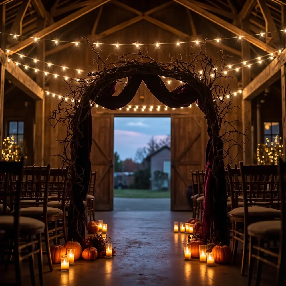 30+ Halloween Wedding Ideas on a Budget That Look Absolutely Incredible 5 Dusk friendly unique perhaps naturally garden a setup p wedding or budget old venue an in at barn image atmospheric ceremony charming 5