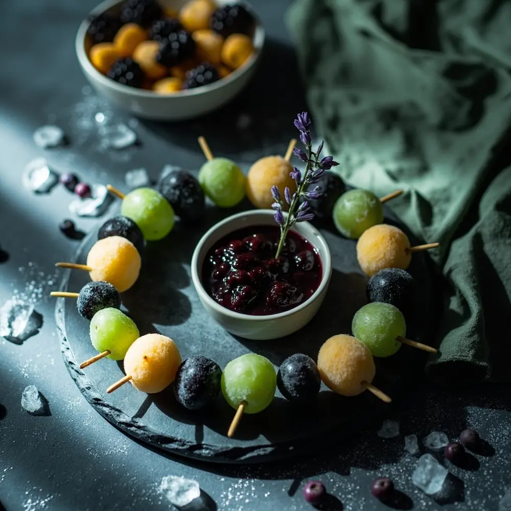 Whimsigoth Halloween Snacks: 10 Mystical Bites for Your Spooky Soiree 5 Skewers ball fruit crystal h2 5