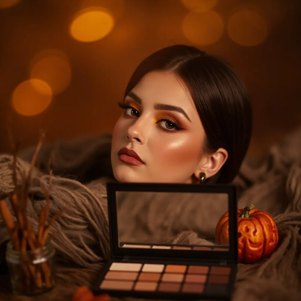 10 Office-Appropriate Halloween Makeup Looks That Are Still Spooky 5 Blend pumpkin eyeshadow h2 5 spice
