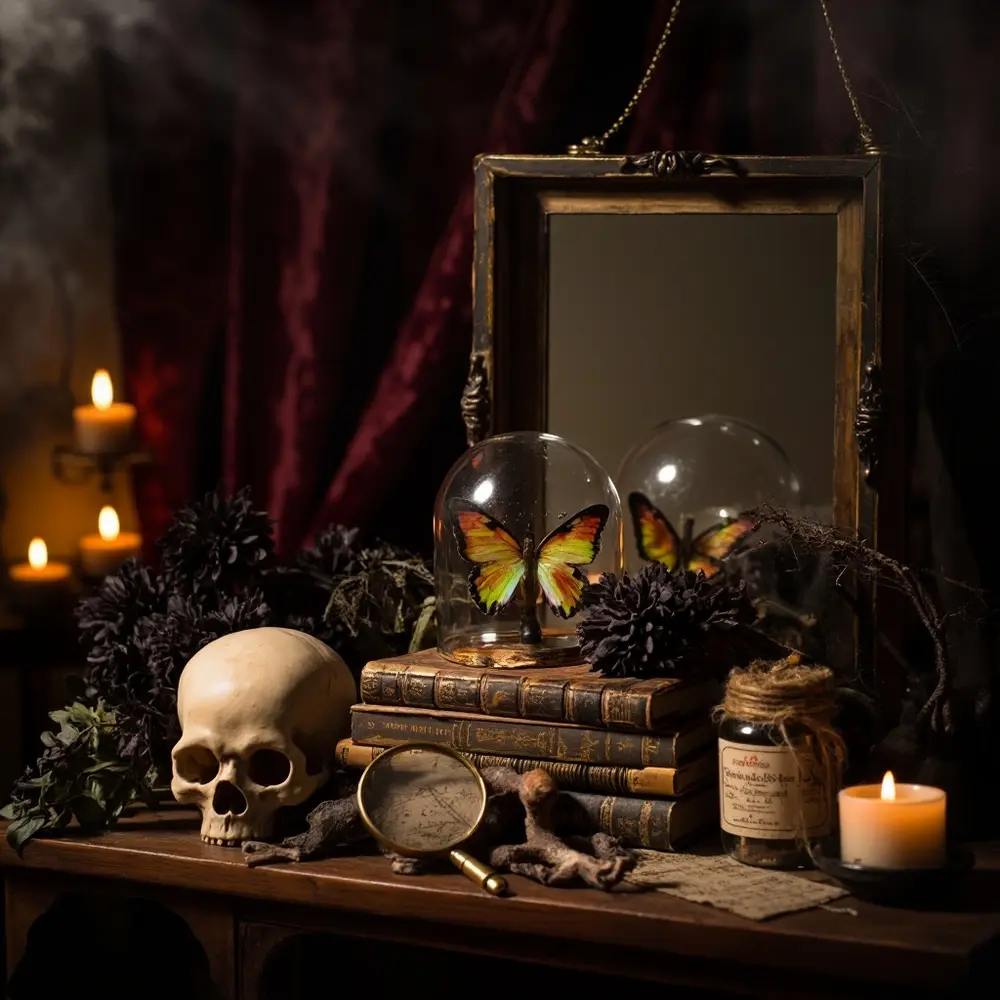 Victorian Gothic Halloween: Eerie Elegance for Your Spooky Soiree 5 Curiosities antique details h2 5 oddities 038 display