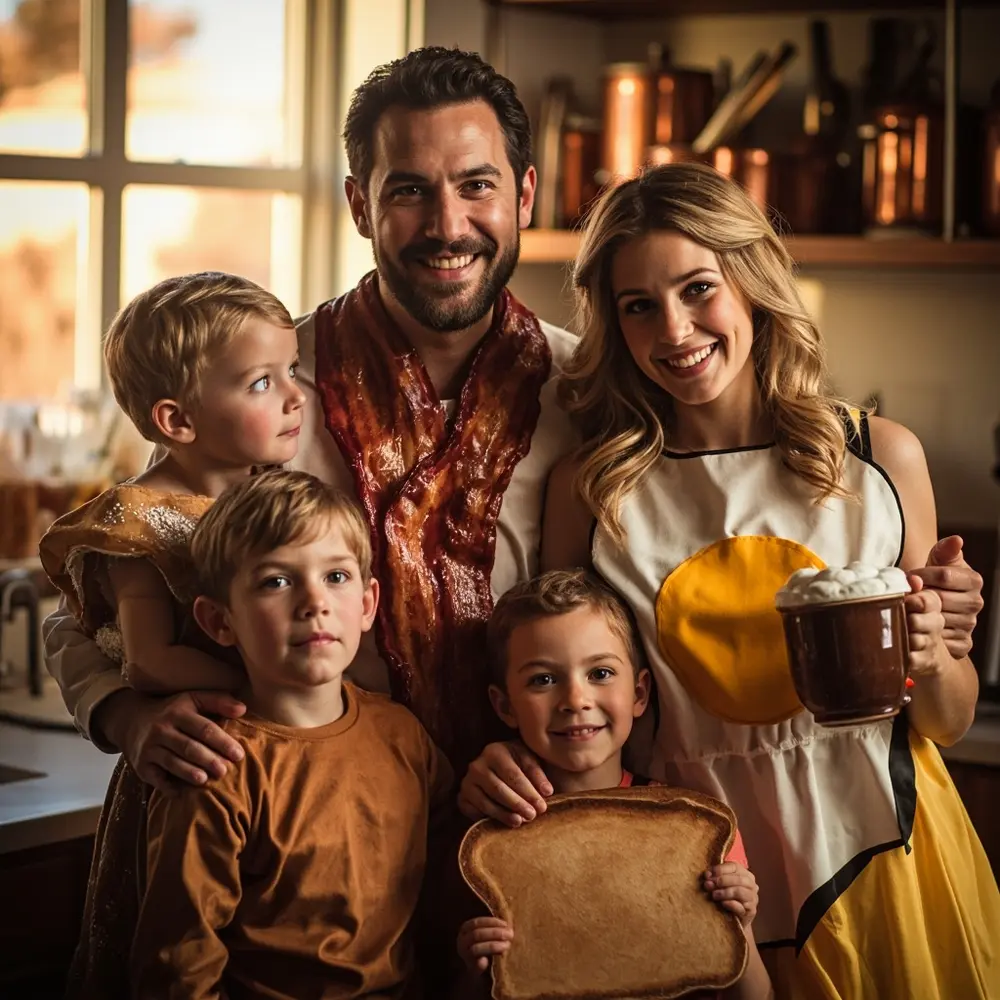 20 Unforgettable Family Halloween Costume Ideas (For 3, 4, or 5!) 5 Family foods together placement various a instruction posing dressed of 5 five as p image breakfast