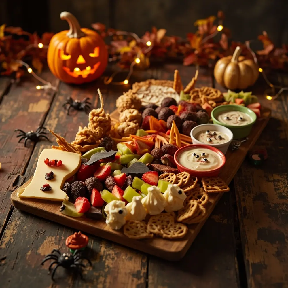 Spooktacular & Sweet: DIY Kid-Friendly Halloween Charcuterie Board Tutorial 5 Assembled friendly board vibrant fully kid with complete p the all and details image halloween charcuterie spooky 5