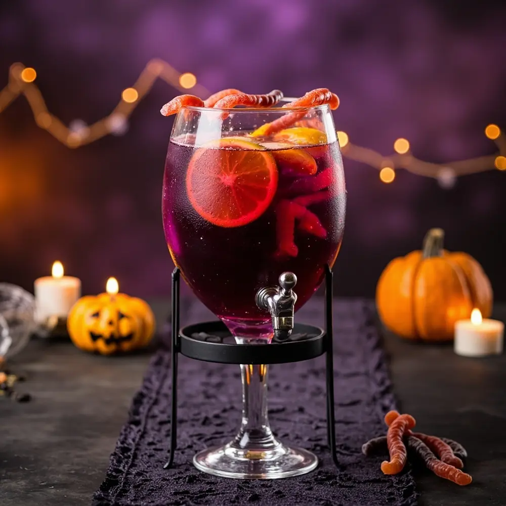 Create a Magical Apothecary Drink Station: A Step-by-Step Guide 5 Fruit drink 8221 8220 witch worms with a dispenser s p the brew slices and 8217 gummy image filled visible large 5 sparkling